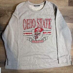 Lane Bryant Ohio State Buckeyes Crewneck Sweatshirt Gray Size L/XL